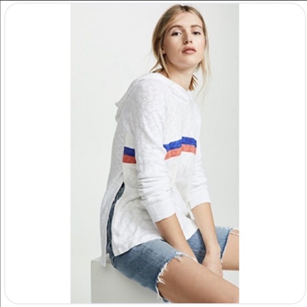NWT Sundry Stripe slit sided hoodie size 2 - Picture 4 of 10